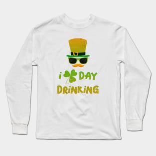 Funny Saint Patricks Day T Shirts for Men Party Shirts for St Pats Funny Drinking Tees Long Sleeve T-Shirt